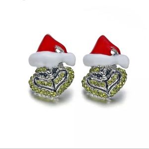 ❌❌SOLD SOLD❌❌Christmas Grinch Santa stud earrings